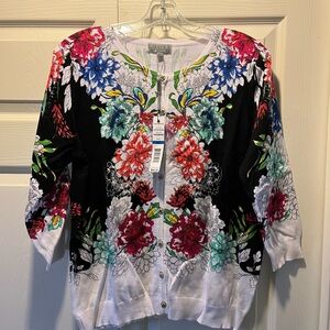 Joseph A NWT Three-quarter Sleeve Cardigan Sweater, Sz. XL